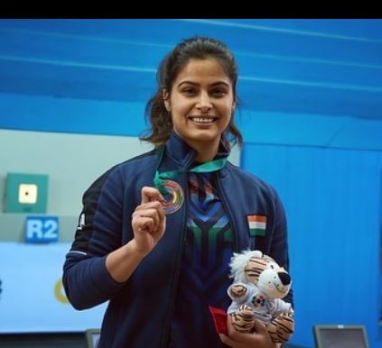 Manu Bhaker won a Pistol Competition 