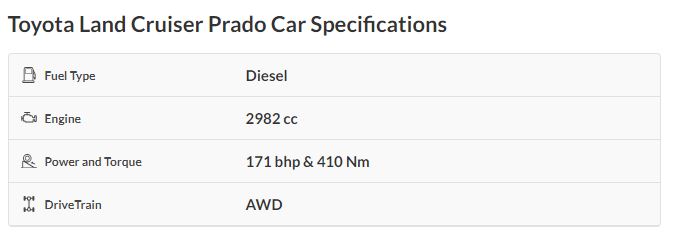 Toyota Land Cruiser Prado